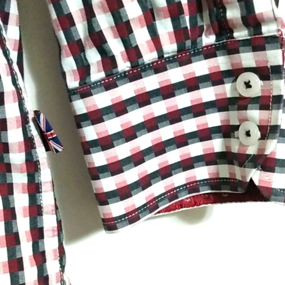 ENGLISH LAUNDRY BLACK WHITE GINGHAM SHIRT - Picture 4 of 11